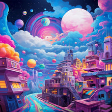 Load image into Gallery viewer, Diamond Painting - Full Round - Fantasy World¡¤Planet Night (30*30CM)
