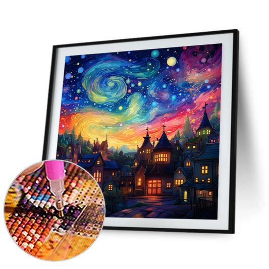 Diamond Painting - Full Round - Fantasy World¡¤Night of Colorful Clouds (30*30CM)