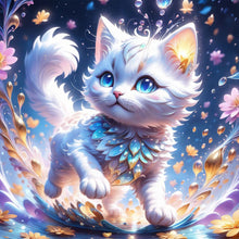 Load image into Gallery viewer, Diamond Painting - Full Round - white cat (30*30CM)
