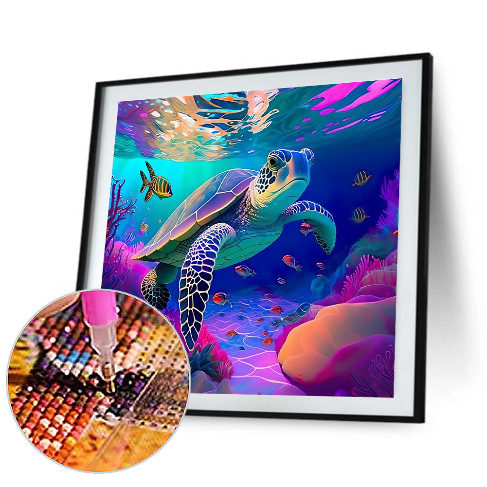 Diamond Painting - Full Round - two turtles (30*30CM)