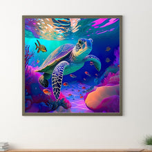 Load image into Gallery viewer, Diamond Painting - Full Round - two turtles (30*30CM)
