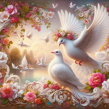 Load image into Gallery viewer, Diamond Painting - Full Round - garden dove (30*30CM)

