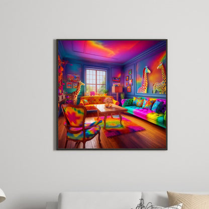 Diamond Painting - Full Round - colorful houses (30*30CM)