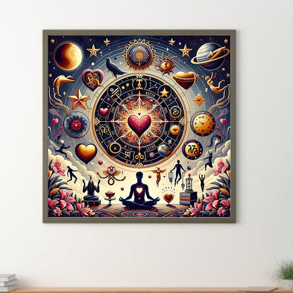 Diamond Painting - Full Round - Zodiac carousel (30*30CM)