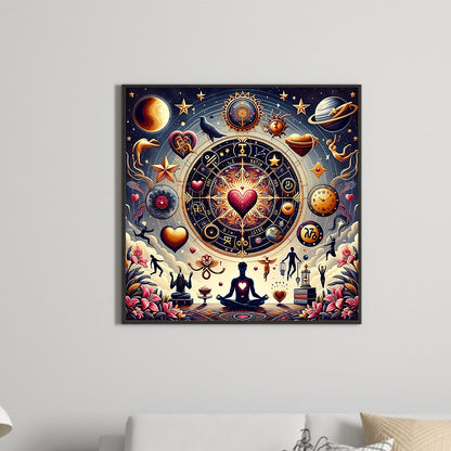 Diamond Painting - Full Round - Zodiac carousel (30*30CM)