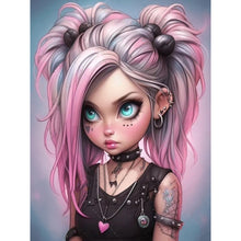 Load image into Gallery viewer, Diamond Painting - Full Round - sweet cool girl (30*40CM)
