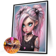 Load image into Gallery viewer, Diamond Painting - Full Round - sweet cool girl (30*40CM)
