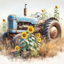 Load image into Gallery viewer, Diamond Painting - Full Round - sunflower tractor (30*30CM)
