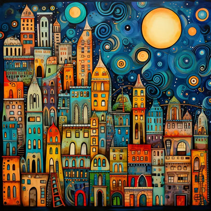 Diamond Painting - Full Round - color house (40*40CM)