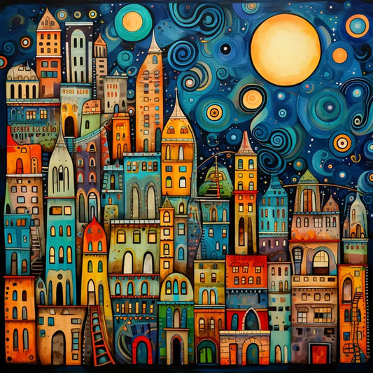 Diamond Painting - Full Round - color house (40*40CM)