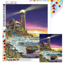 Load image into Gallery viewer, Diamond Painting - Full Square - seaside lighthouse (40*50CM)
