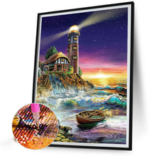 Load image into Gallery viewer, Diamond Painting - Full Square - seaside lighthouse (40*50CM)
