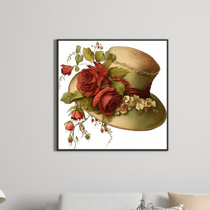 Diamond Painting - Full Round - rose hat (30*30CM)