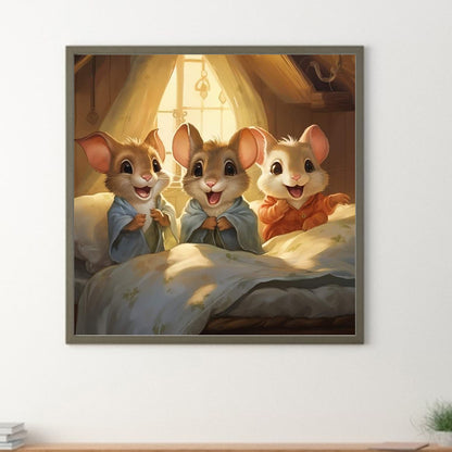 Diamond Painting - Full Round - three mice (30*30CM)