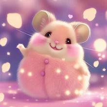 Load image into Gallery viewer, Diamond Painting - Full Round - pink hamster (30*30CM)
