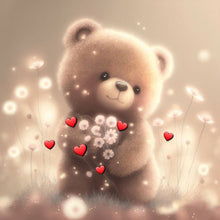 Load image into Gallery viewer, Diamond Painting - Full Round - Take the flower bear (30*30CM)
