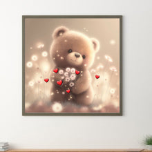 Load image into Gallery viewer, Diamond Painting - Full Round - Take the flower bear (30*30CM)

