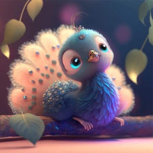 Load image into Gallery viewer, Diamond Painting - Full Round - cute peacock (30*30CM)
