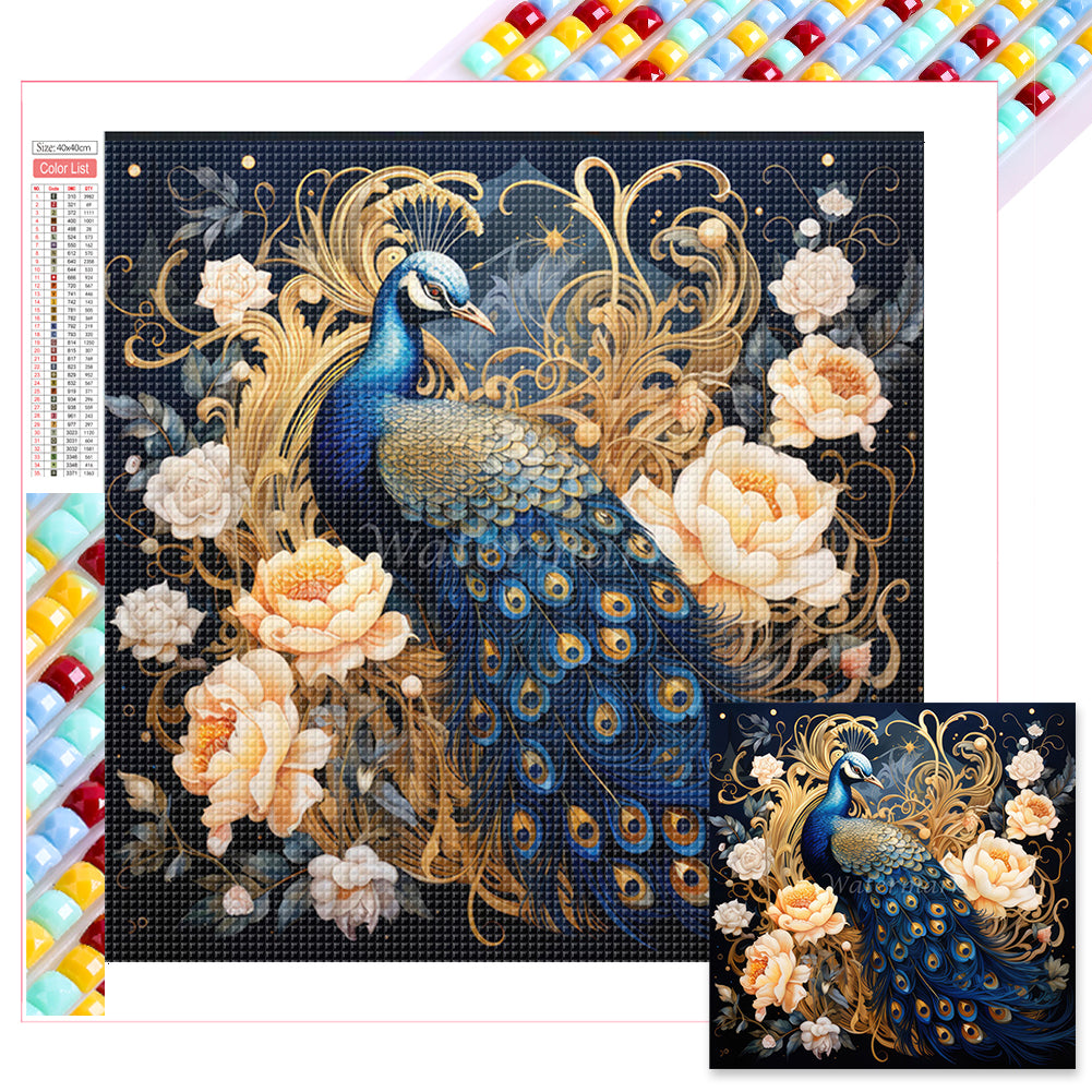 Diamond Painting - Full Square - Peacock (40*40CM)