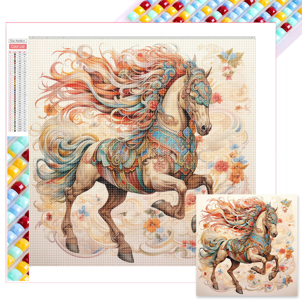 Diamond Painting - Full Square - galloping horse (40*40CM)