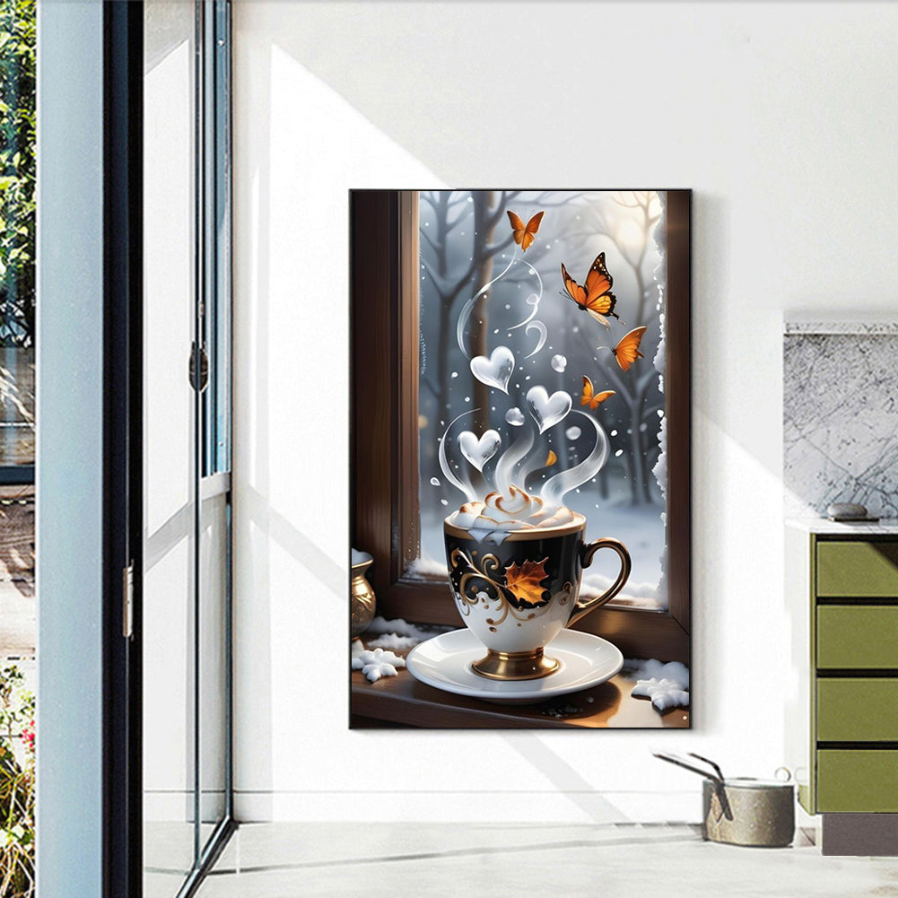 Diamond Painting - Full Round - coffee butterfly (40*60CM)