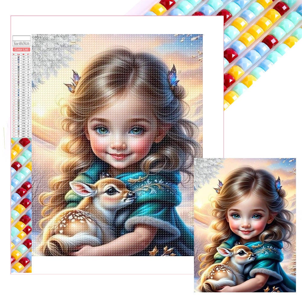 Diamond Painting - Full Square - little girl (30*40CM)