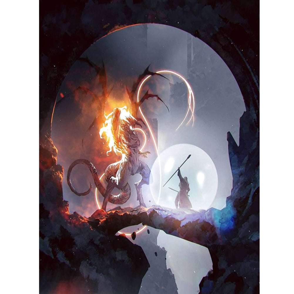 Diamond Painting - Full Round - Alien Beast War (30*40CM)