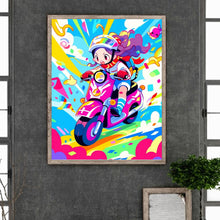 Load image into Gallery viewer, Diamond Painting - Full Round - motorcycle girl (40*50CM)

