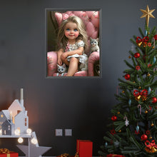 Load image into Gallery viewer, Diamond Painting - Full Square - girl on sofa (40*50CM)

