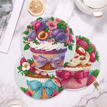 Load image into Gallery viewer, 4 Pcs Diamond Painting Coasters Kit with Holder for Dining Tables (Cupcakes)
