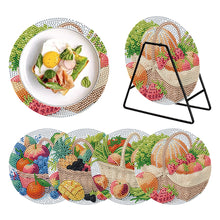 Load image into Gallery viewer, 4 Pcs Diamond Painting Coasters Kit with Holder for Dining Tables Decor (Fruit)
