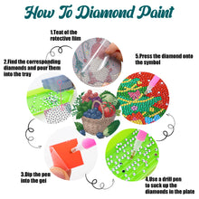 Load image into Gallery viewer, 4 Pcs Diamond Painting Coasters Kit with Holder for Dining Tables Decor (Fruit)
