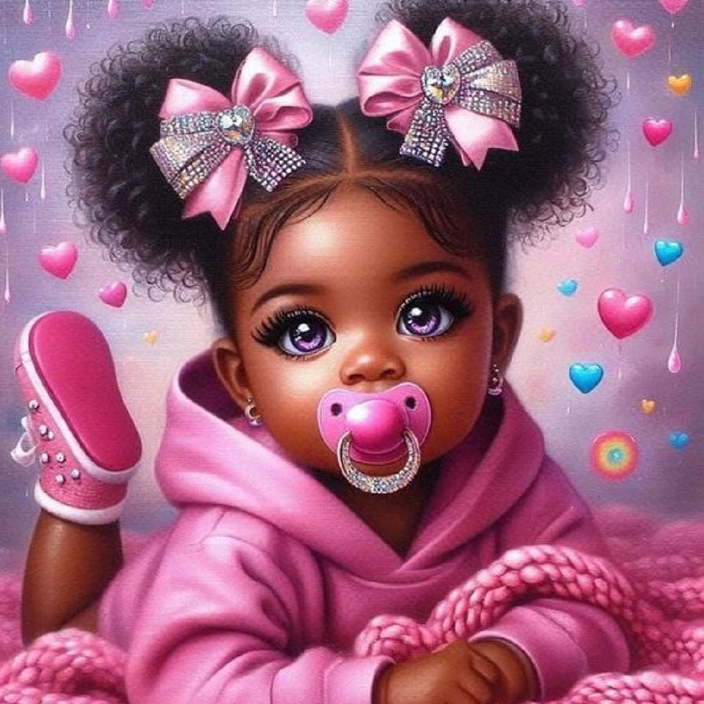 Diamond Painting - Full Round - caring girl (30*30CM)