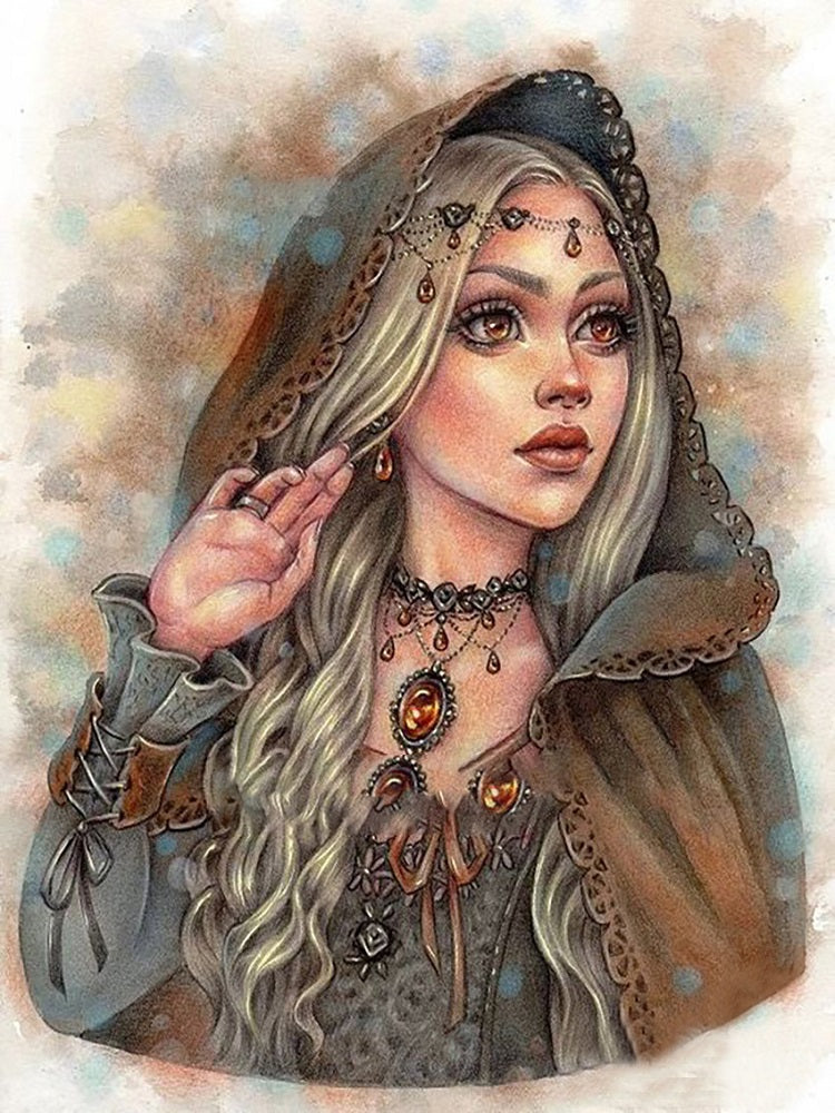 Diamond Painting - Full Round - blonde girl (40*50CM)
