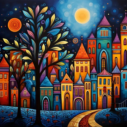 Diamond Painting - Full Round - color house (30*30CM)