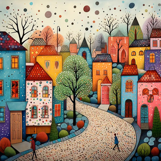 Diamond Painting - Full Round - color house (30*30CM)