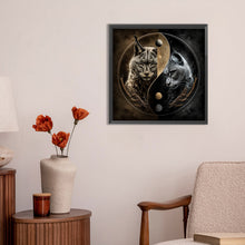 Load image into Gallery viewer, Diamond Painting - Full Round - Yin Yang cat (30*30CM)
