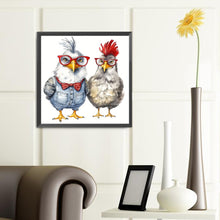 Load image into Gallery viewer, Diamond Painting - Full Round - funny chicken (40*40CM)
