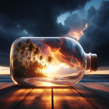 Load image into Gallery viewer, Diamond Painting - Full Round - bottle sunset (35*35CM)
