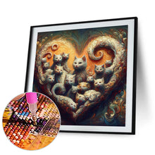 Load image into Gallery viewer, Diamond Painting - Full Round - loving cat (35*35CM)

