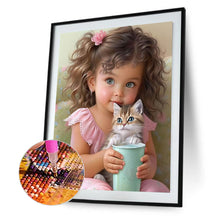 Load image into Gallery viewer, Diamond Painting - Full Round - little girl (30*40CM)
