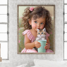 Load image into Gallery viewer, Diamond Painting - Full Round - little girl (30*40CM)
