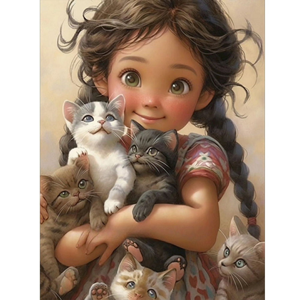 Diamond Painting - Full Round - little girl (30*40CM)
