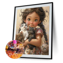 Load image into Gallery viewer, Diamond Painting - Full Round - little girl (30*40CM)
