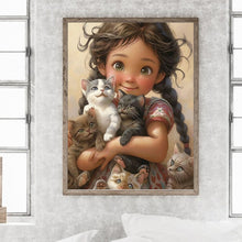 Load image into Gallery viewer, Diamond Painting - Full Round - little girl (30*40CM)

