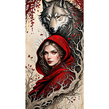 Load image into Gallery viewer, Diamond Painting - Full Round - wolf and girl (40*75CM)
