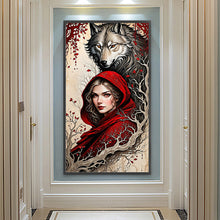 Load image into Gallery viewer, Diamond Painting - Full Round - wolf and girl (40*75CM)
