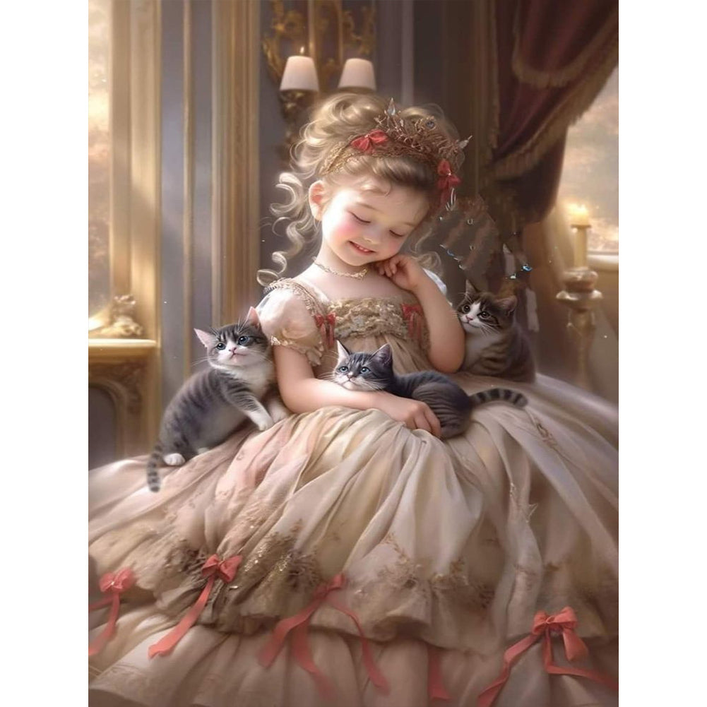 Diamond Painting - Full Round - big eyed little girl (30*40CM)