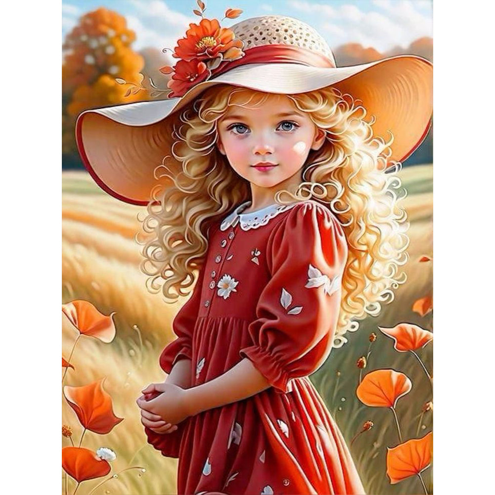 Diamond Painting - Full Round - big eyed little girl (30*40CM)