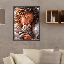 Load image into Gallery viewer, Diamond Painting - Full Round - big eyed little girl (30*40CM)
